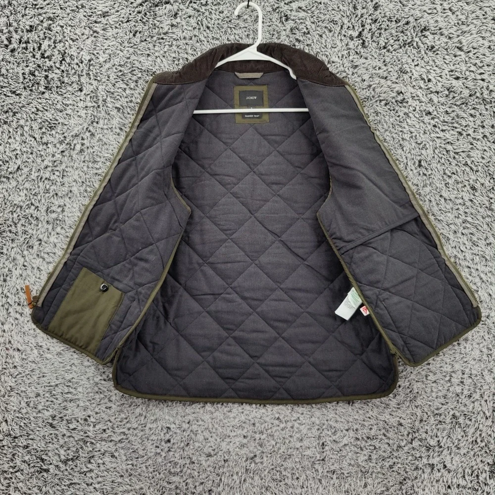 J.Crew Mens Heritage Gorpcore Sussex Quilted Primaloft Vest S Olive Green